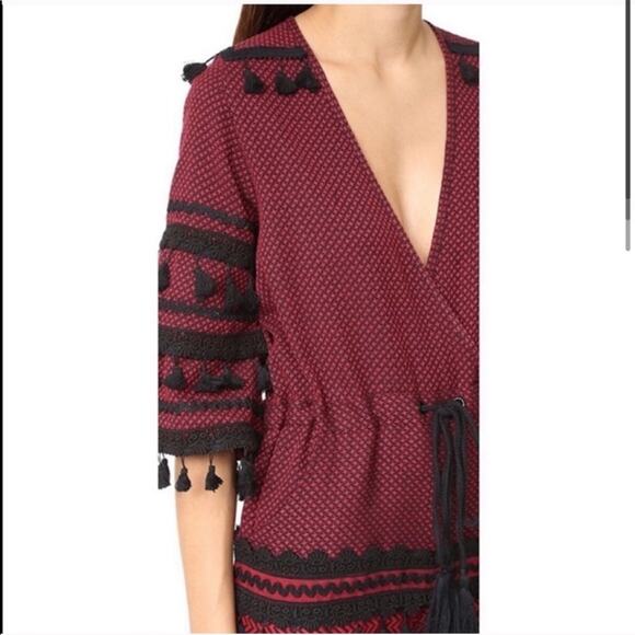 DODO BAR OR Jacquard Yefet Brocade Tassel Romper Damask Cotton Fringe Boho - Picture 3 of 7